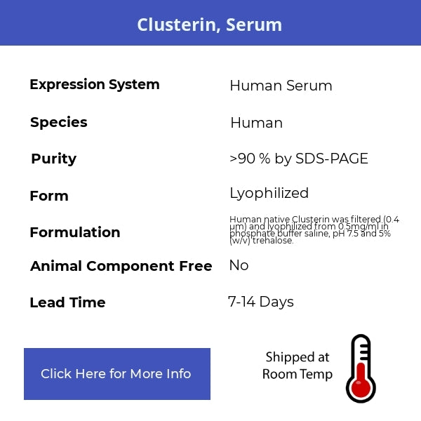 Clusterin, Serum